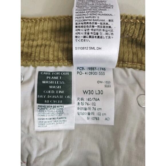 Levi's ~Woman Size 30×30~ Brown/Green Mid Rise Boyfriend Jeans CORDUROY NWT. - Picture 15 of 16
